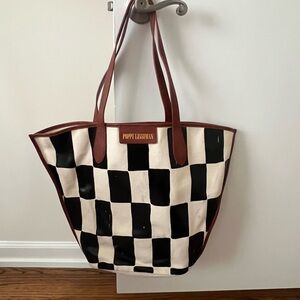 Poppy Lissiman Lio Tote Black - black & white